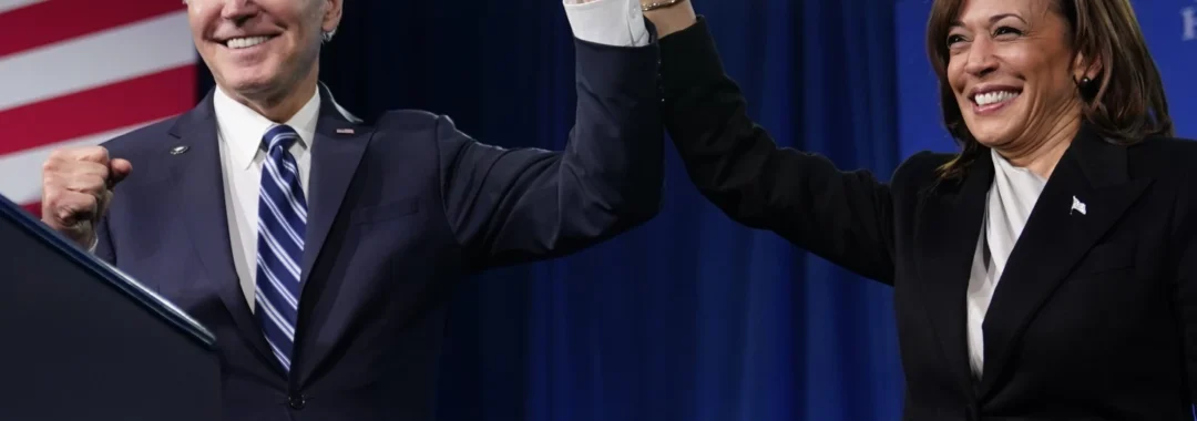 Joe Biden et Kamala Harris au Democratic National Committee de 2023 à Philadelphie. Photo: AP Photo/Patrick Semansky