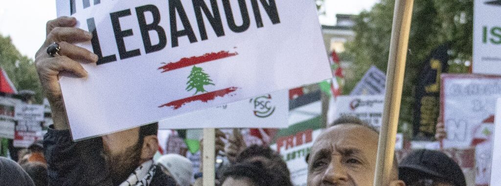 Manifestants contre l'invasion du Liban par Israël