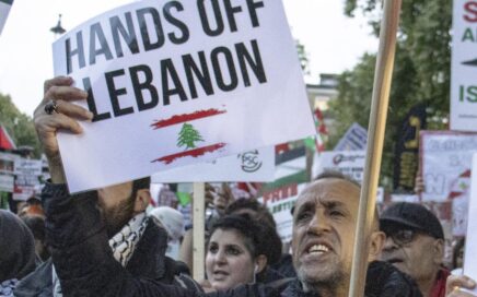 Manifestants contre l'invasion du Liban par Israël